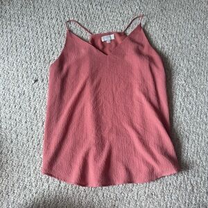 LOFT Pink Camisole Top with Thin Straps